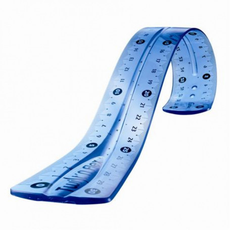 Règle plate Maped Twist'n Flex 30cm flexible Couleur Bleu